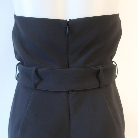 Womens Intermix Motobi Black Belted Halter Cut Out Sleeveless Flared Jumpsuit L - Picture 14 of 16